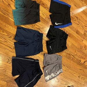 3 Nike Kids Shorts Collection - Black, Blue, Gray and 3 other brand shorts 4t